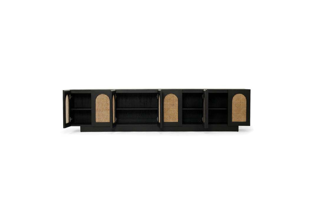 Ryan Eight Door Entertainment Unit - Black