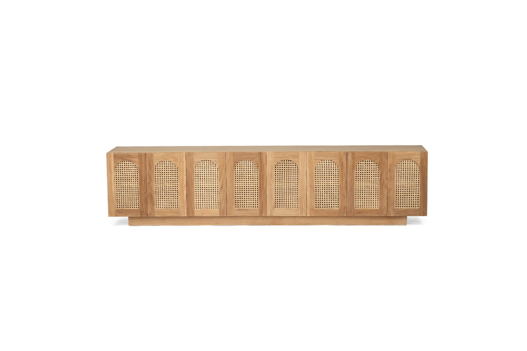 Ryan Eight Door Entertainment Unit - Natural