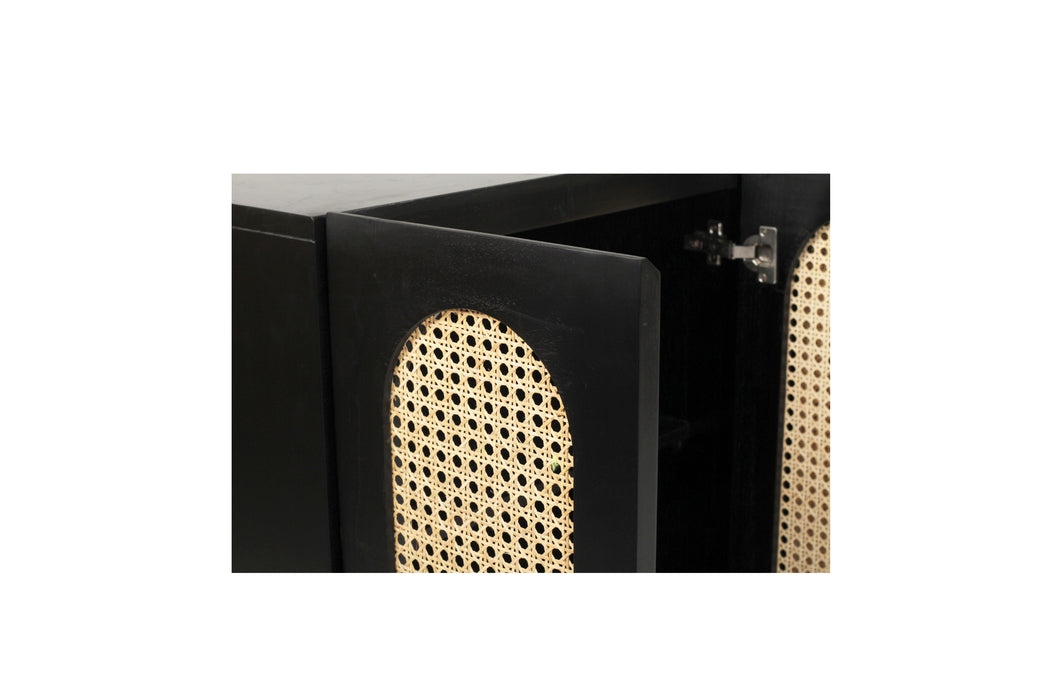 Ryan Six Door Sideboard - Black