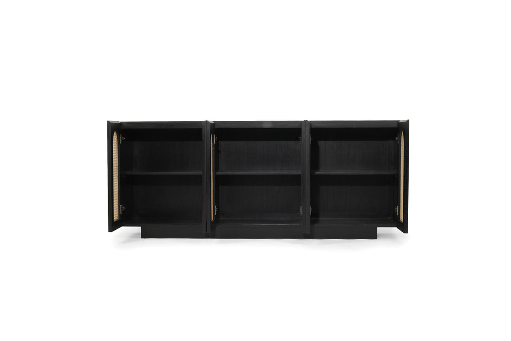 Ryan Six Door Sideboard - Black