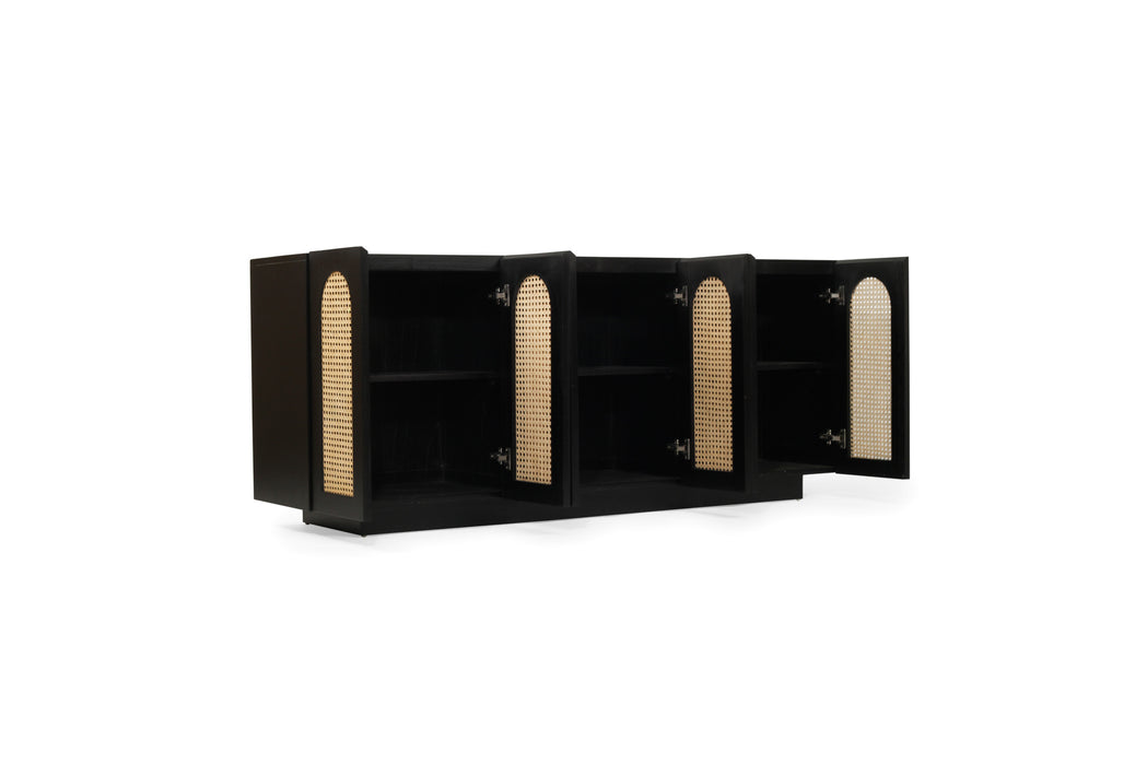 Ryan Six Door Sideboard - Black