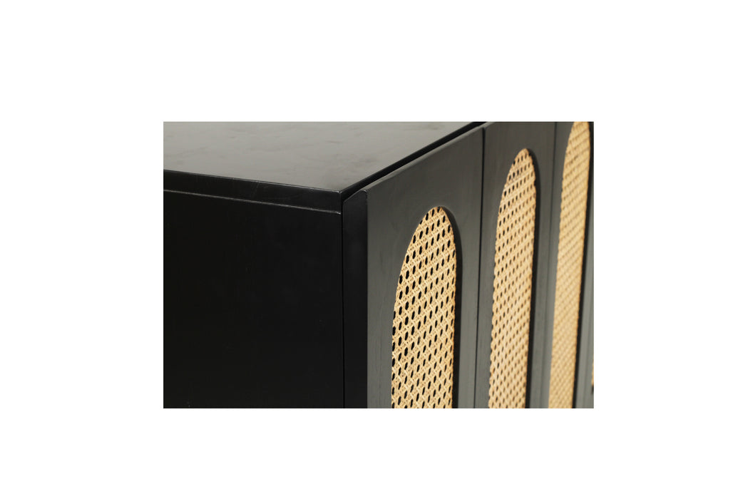 Ryan Six Door Sideboard - Black