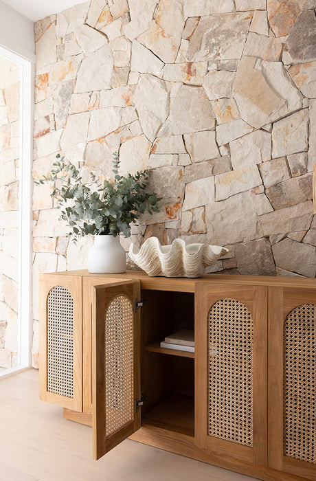 Ryan Six Door Sideboard - Natural