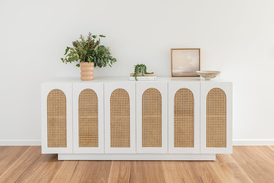 Ryan Six Door Sideboard - White