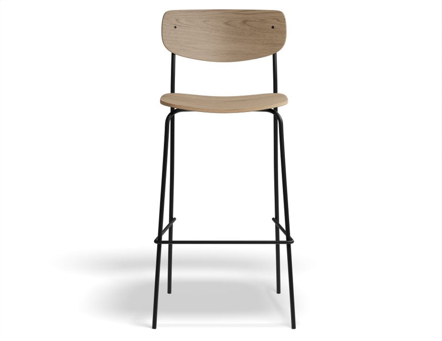 Rylie Stool - Natural Ash Seat and Backrest - 65cm Counter Kitchen Height