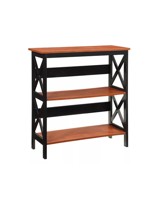 Bella 3 Tier Bookcase In Black & Cherry