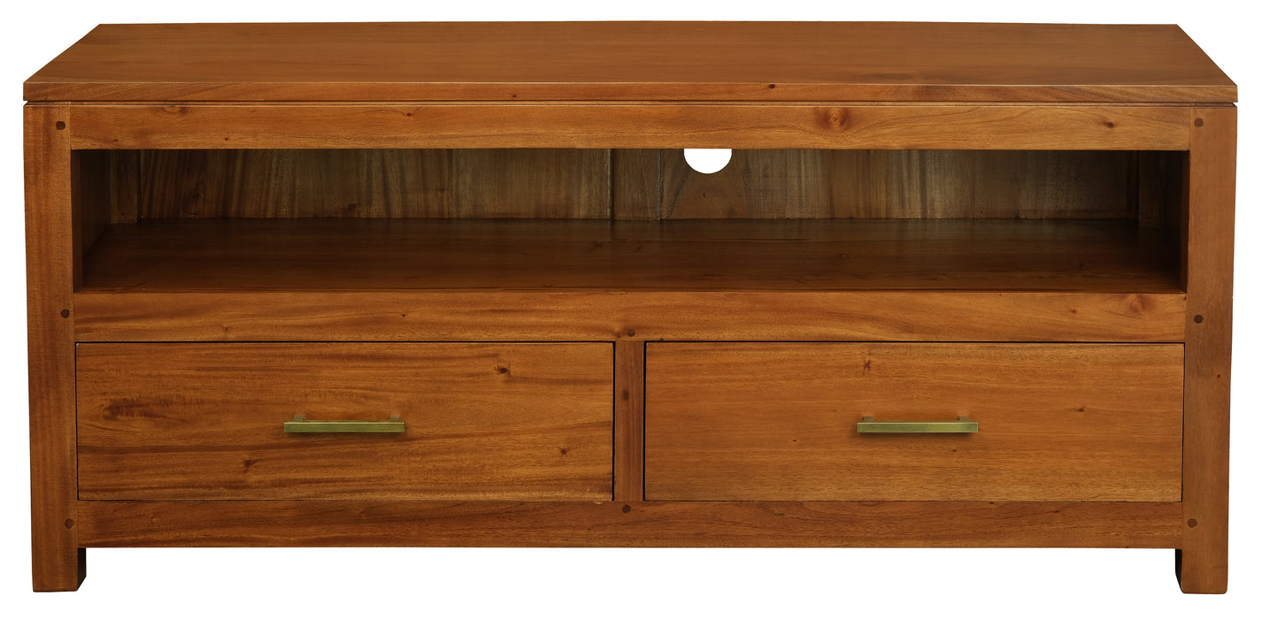 Paris 2 Drawer Entertainment Unit (Light Pecan)