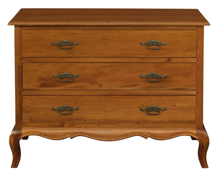 French Provinvial 3 Drawer Sideboard (Light Pecan)