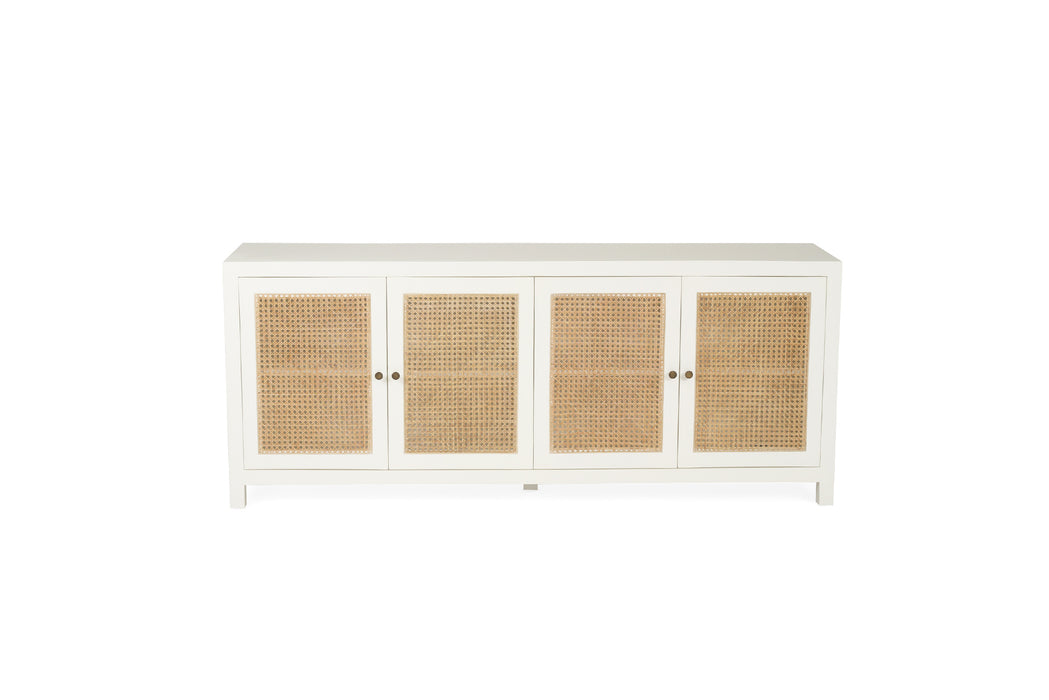 Charlie Four Door Sideboard - White - 200cm