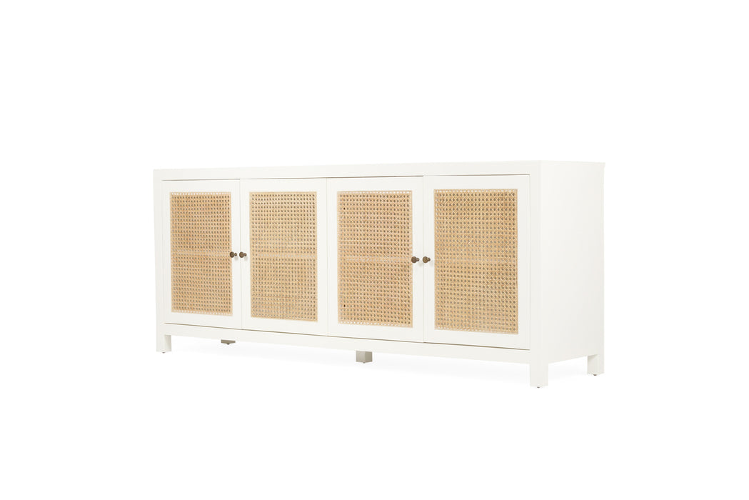 Charlie Four Door Sideboard - White - 200cm