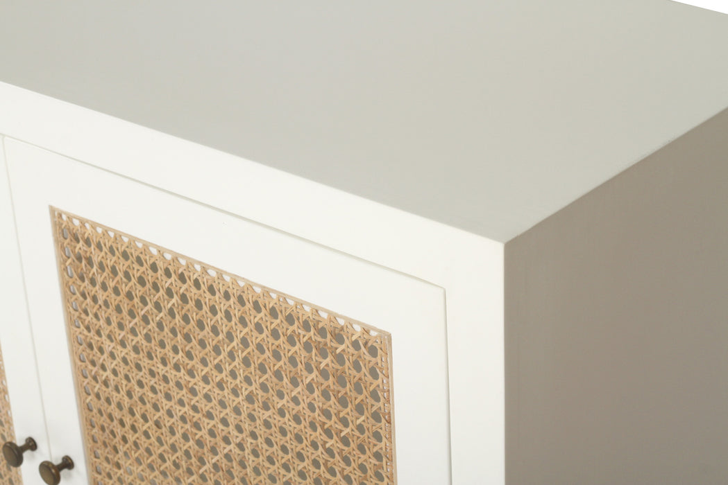 Charlie Four Door Sideboard - White - 200cm