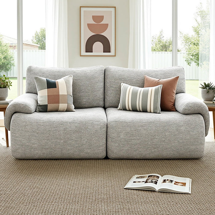 Artiss 2 Seater Sofa Modular Sectional Sofas Couch Bed No Assembly Living Room Grey