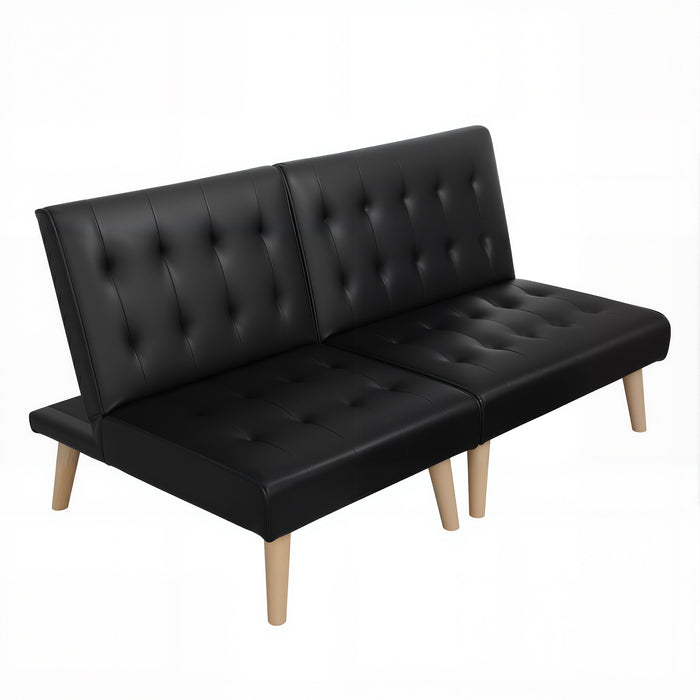 Artiss Sofa Bed Couch 2 Seater Lounge Fabric Black