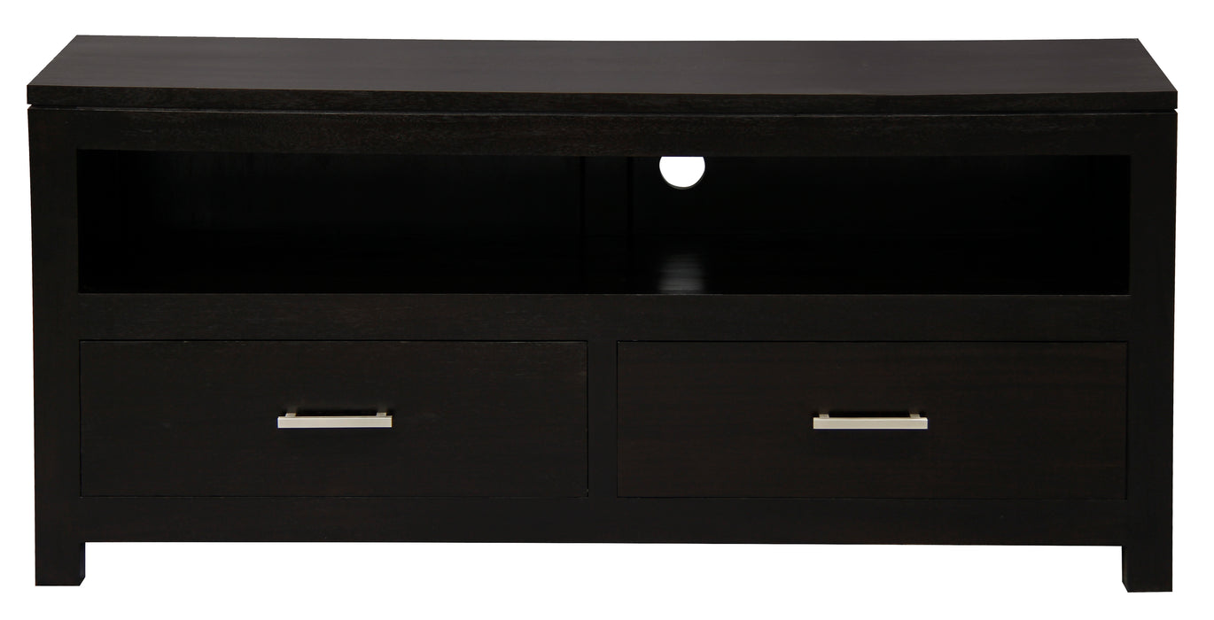 Paris 2 Drawer Entertainment Unit (Chocolate)