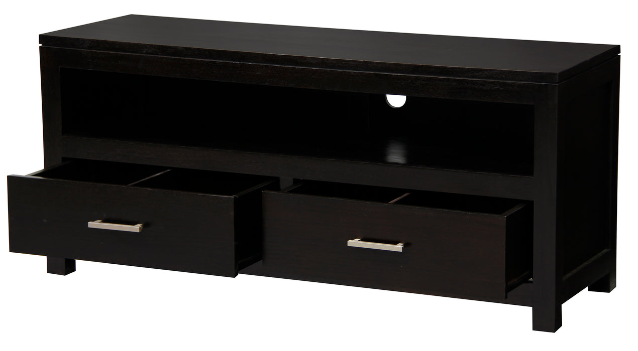 Paris 2 Drawer Entertainment Unit (Chocolate)