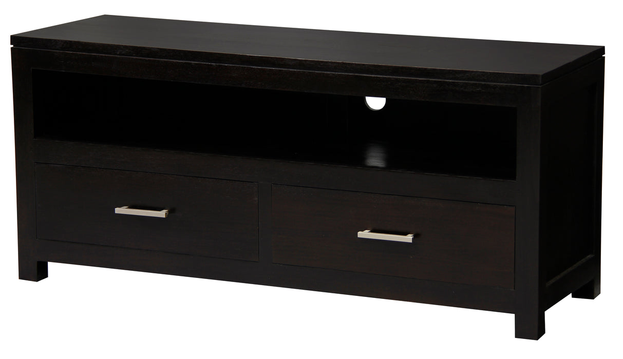 Paris 2 Drawer Entertainment Unit (Chocolate)