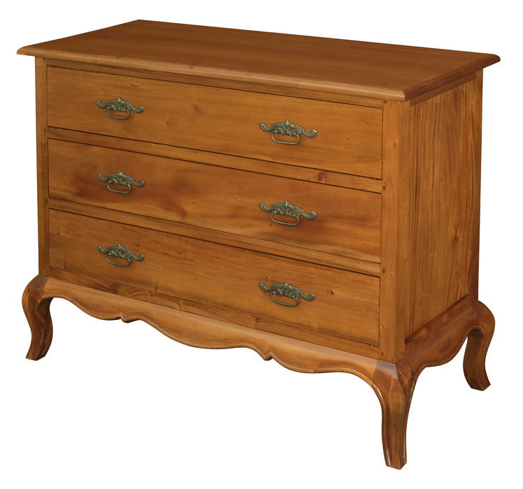 French Provinvial 3 Drawer Sideboard (Light Pecan)