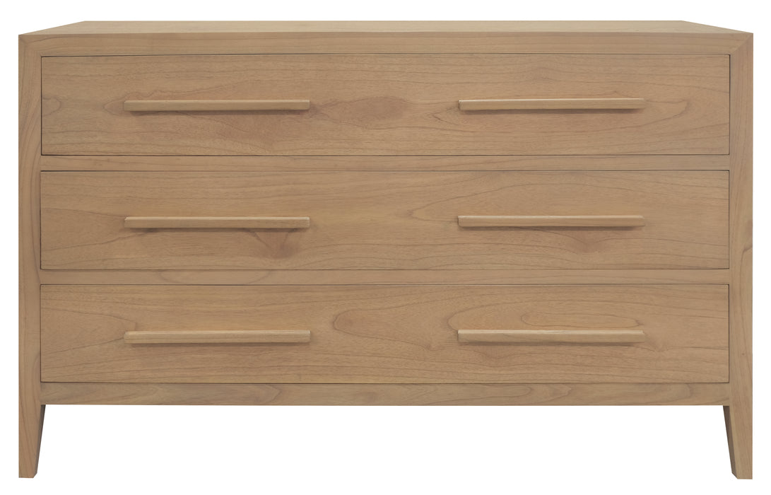 Dion 3-Drawer Solid Mindi Chest of Drawers (Natural)