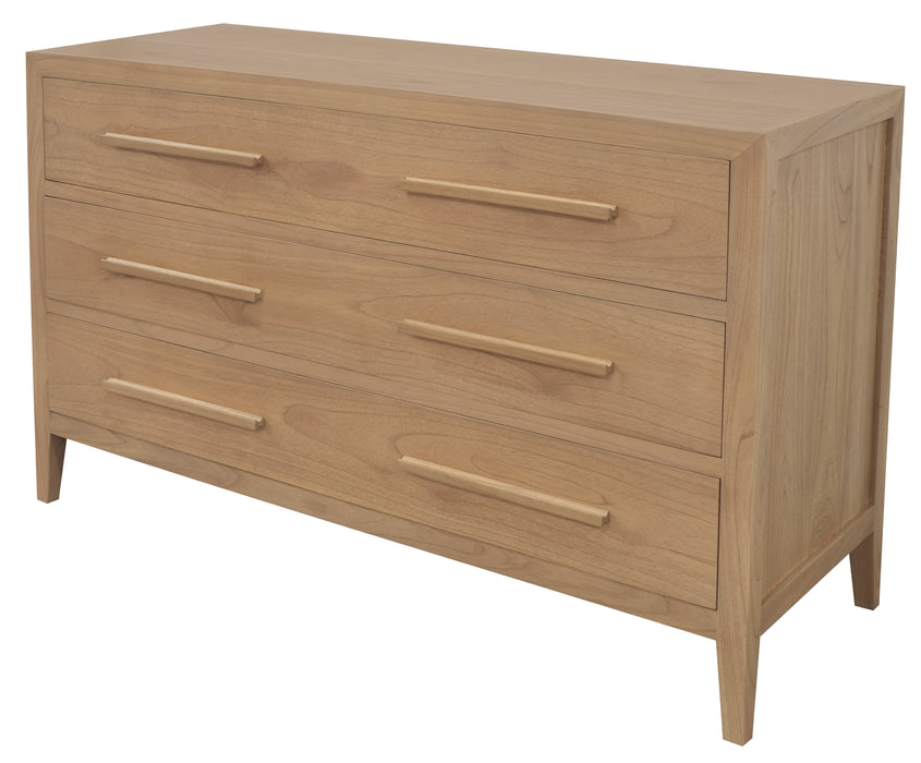 Dion 3-Drawer Solid Mindi Chest of Drawers (Natural)