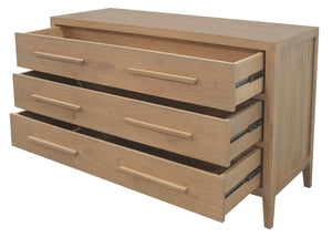 Dion 3-Drawer Solid Mindi Chest of Drawers (Natural)