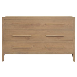 Dion 3-Drawer Solid Mindi Chest of Drawers (Natural)