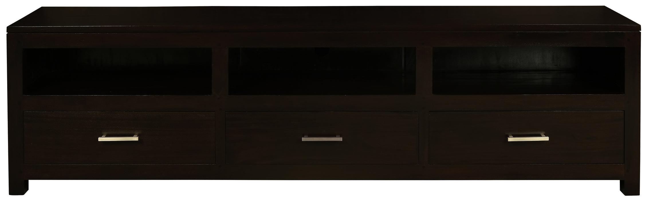 Paris 3 Drawer Low Entertainment Unit (Chocolate)