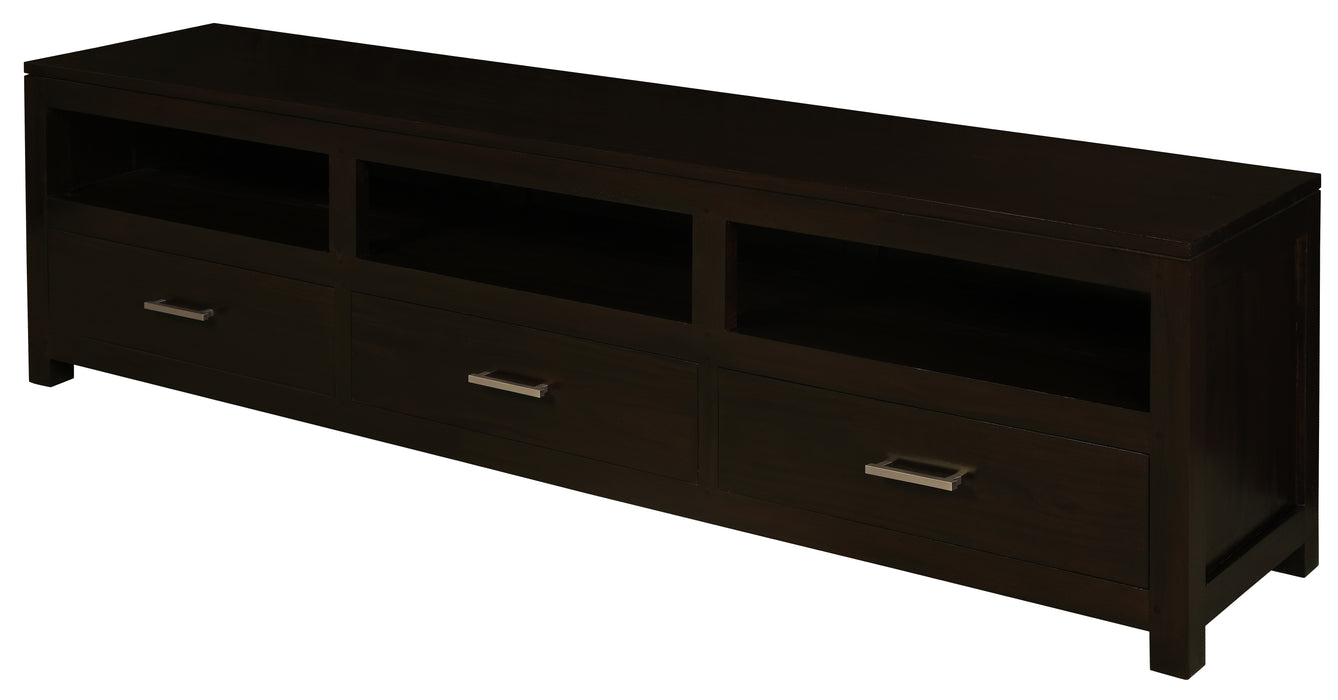 Paris 3 Drawer Low Entertainment Unit (Chocolate)