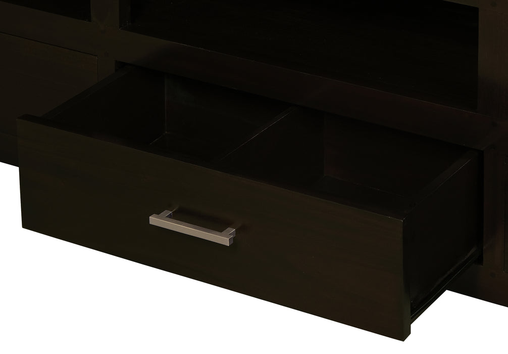 Paris 3 Drawer Low Entertainment Unit (Chocolate)