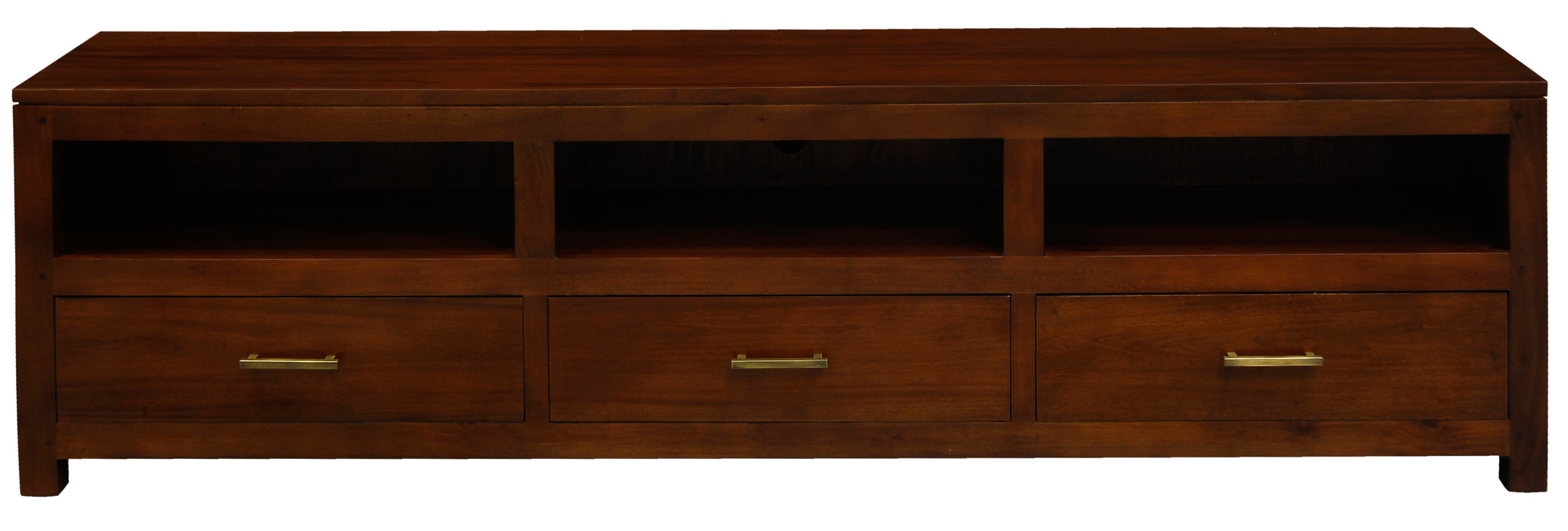 Paris 3 Drawer Low Entertainment Unit (Mahogany)