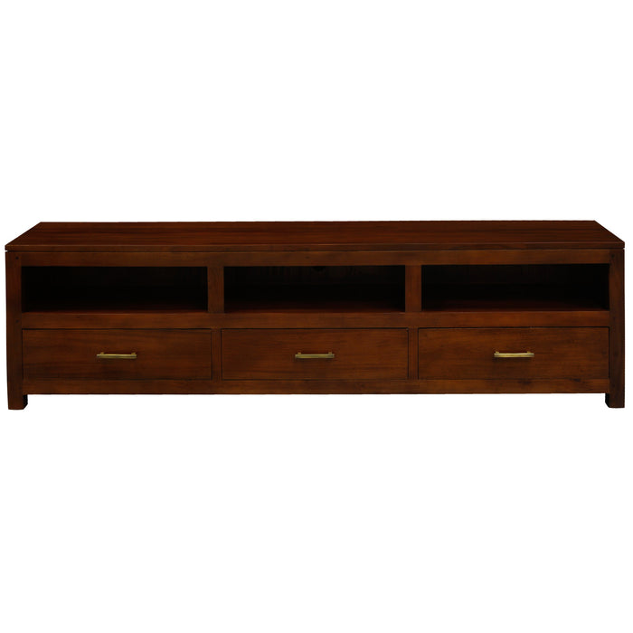 Paris 3 Drawer Low Entertainment Unit (Mahogany)