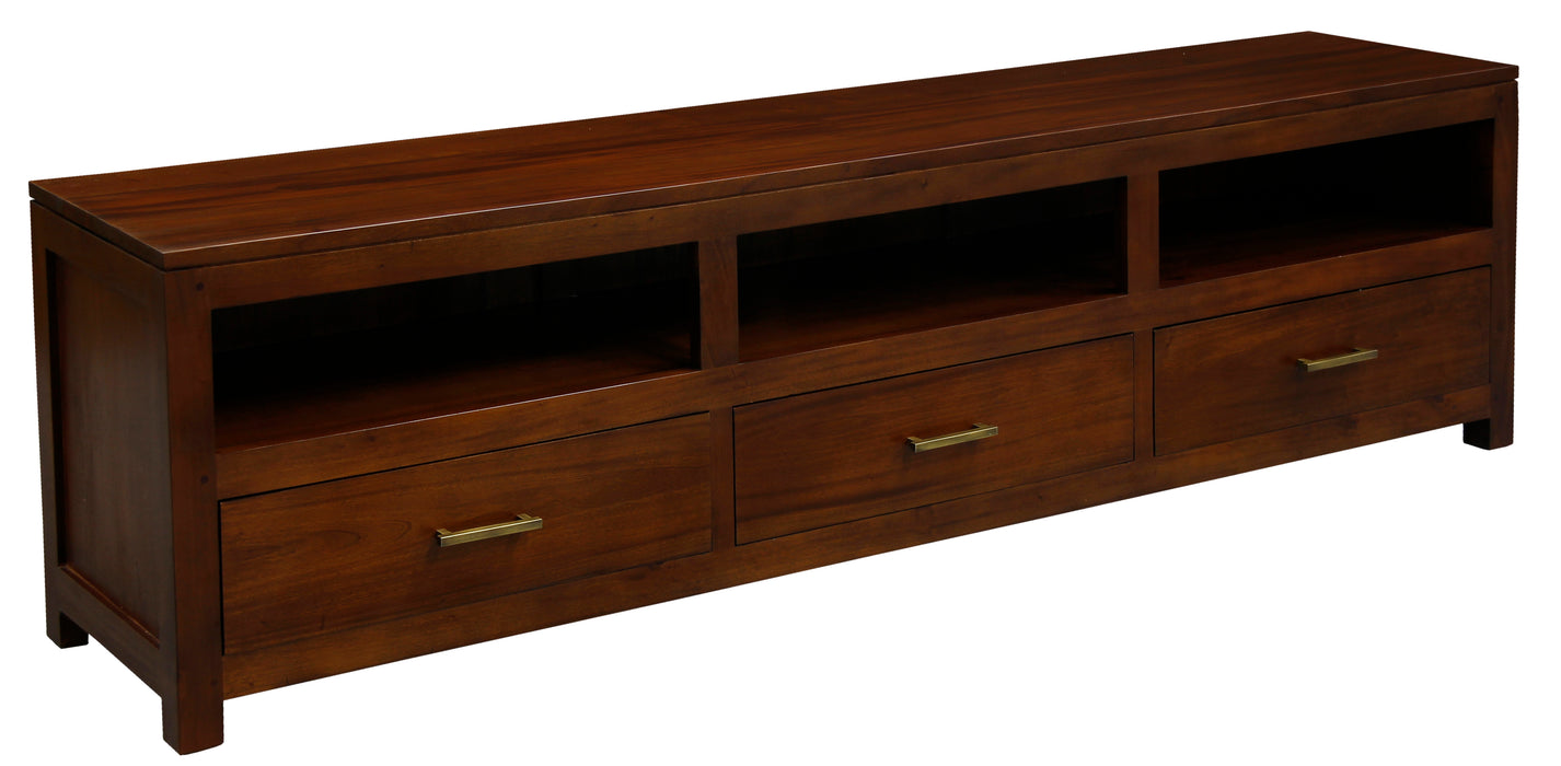 Paris 3 Drawer Low Entertainment Unit (Mahogany)