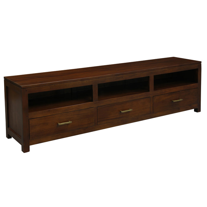 Paris 3 Drawer Low Entertainment Unit (Mahogany)