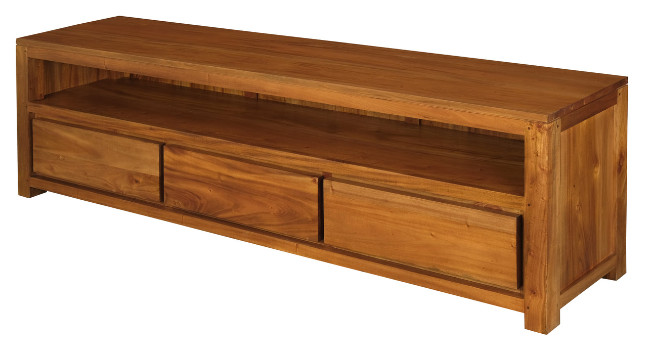 Amsterdam 3 Drawer Entertainment Unit (Light Pecan)