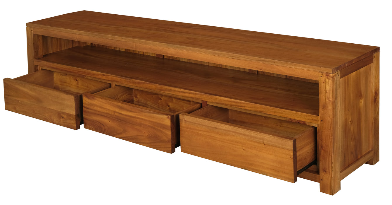 Amsterdam 3 Drawer Entertainment Unit (Light Pecan)