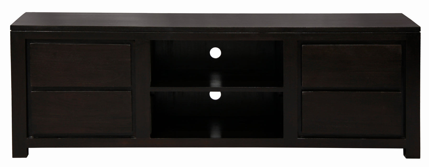 Amsterdam 4 Drawer Entertainment Unit - Small (Chocolate)