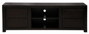 Amsterdam 4 Drawer Entertainment Unit - Small (Chocolate)