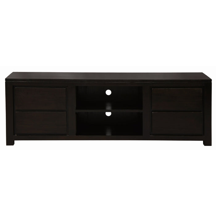 Amsterdam 4 Drawer Entertainment Unit - Small (Chocolate)