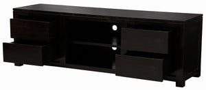 Amsterdam 4 Drawer Entertainment Unit - Small (Chocolate)