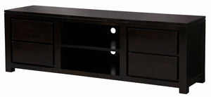 Amsterdam 4 Drawer Entertainment Unit - Small (Chocolate)