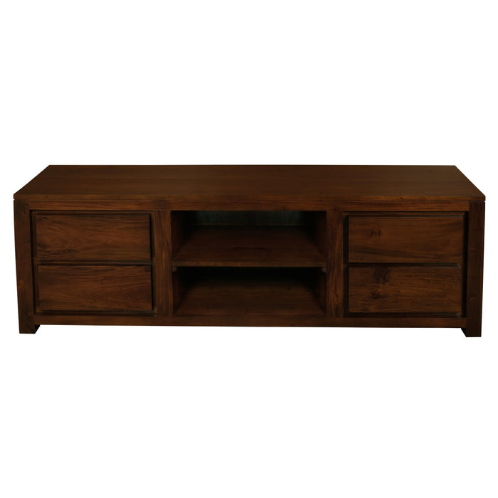 Amsterdam 4 Drawer Entertainment Unit - Small (Mahogany)