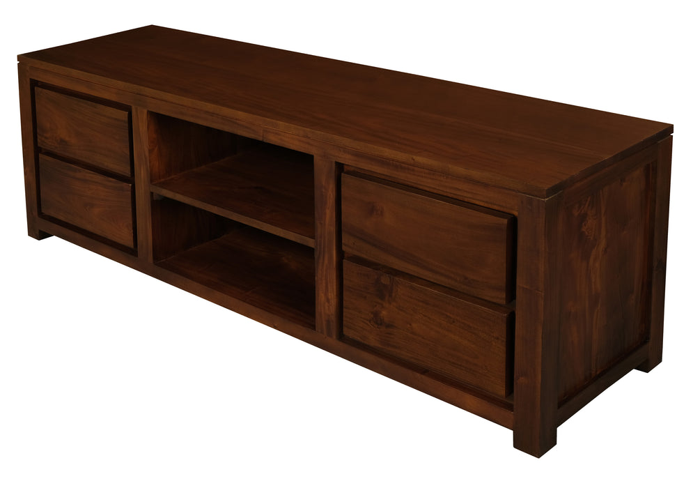 Amsterdam 4 Drawer Entertainment Unit - Small (Mahogany)