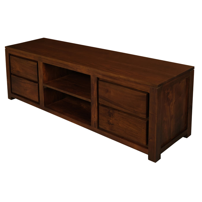 Amsterdam 4 Drawer Entertainment Unit - Small (Mahogany)