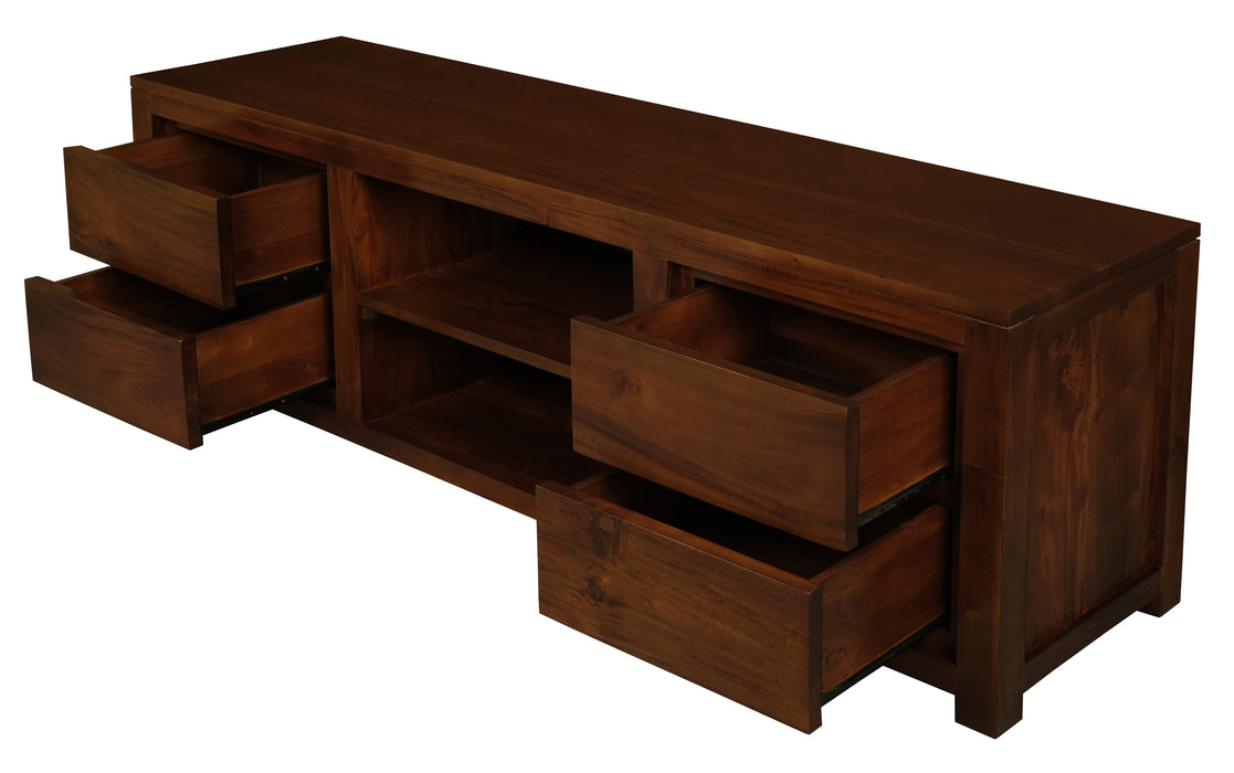 Amsterdam 4 Drawer Entertainment Unit - Small (Mahogany)