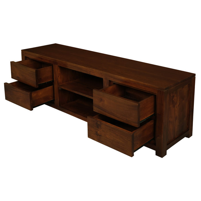 Amsterdam 4 Drawer Entertainment Unit - Small (Mahogany)