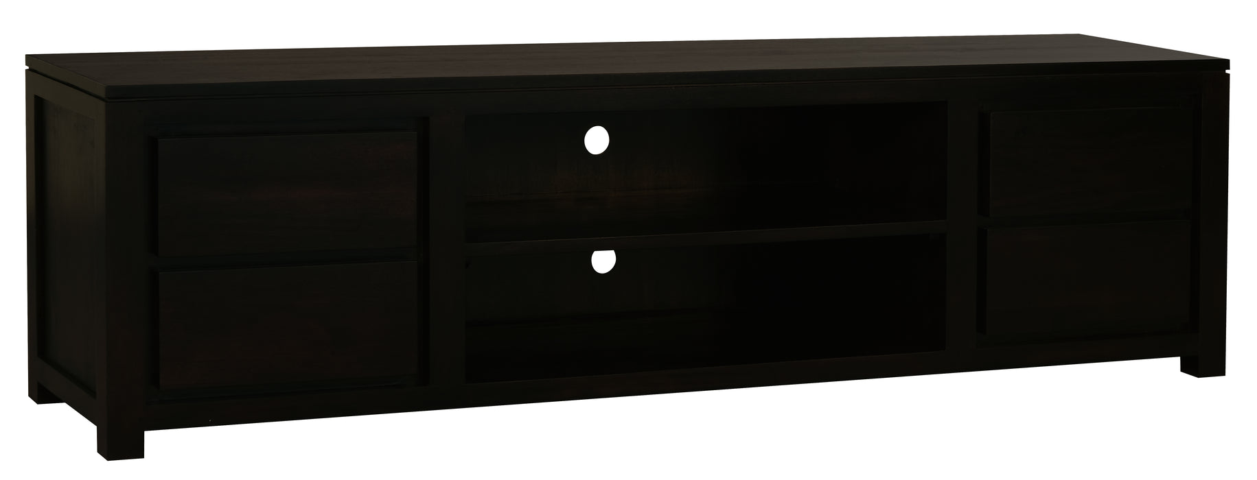 Amsterdam 4 Drawer Entertainment Unit - Large (Chocolate)