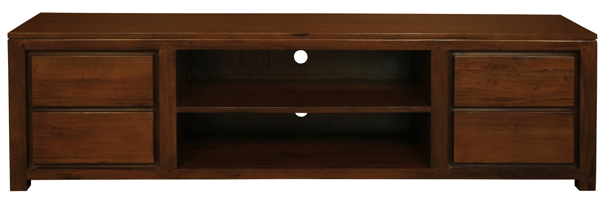 Amsterdam 4 Drawer Entertainment Unit - Large (Mahogany)