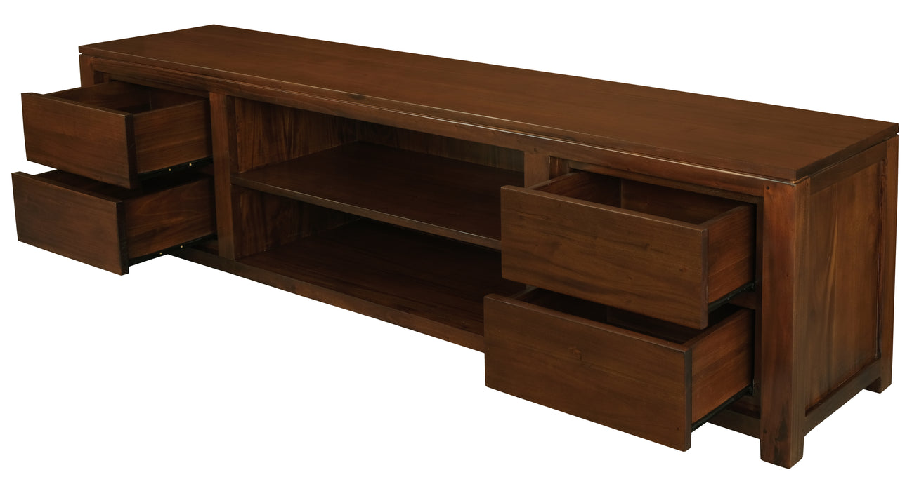 Amsterdam 4 Drawer Entertainment Unit - Large (Mahogany)