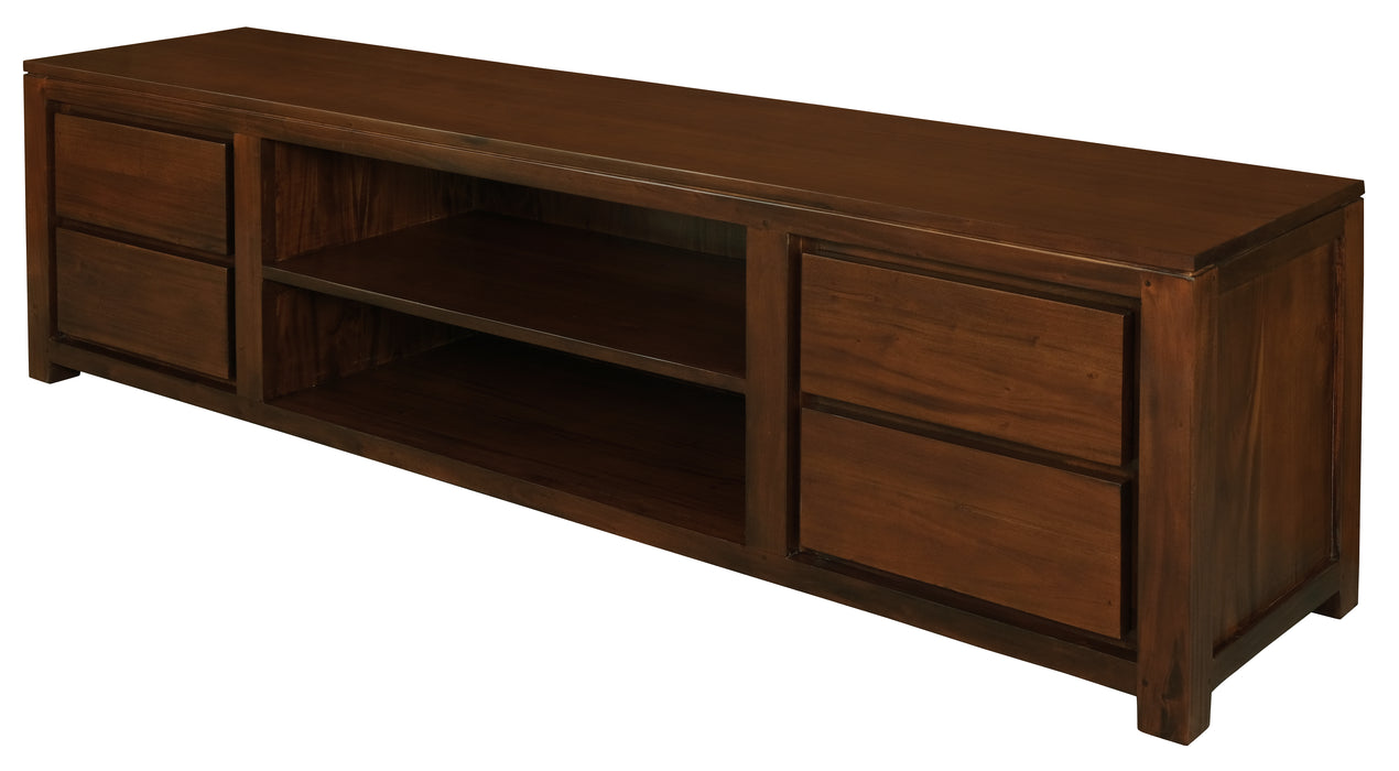 Amsterdam 4 Drawer Entertainment Unit - Large (Mahogany)