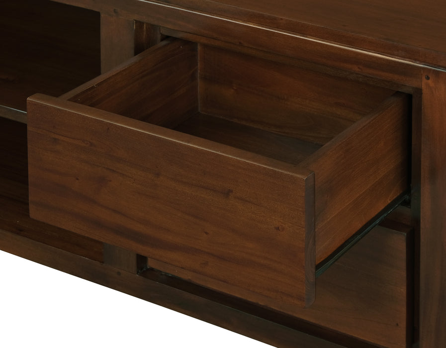 Amsterdam 4 Drawer Entertainment Unit - Large (Mahogany)