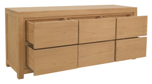 Amsterdam 6 Drawer Dresser (Natural)